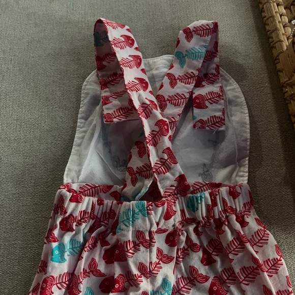 Daddy’s Little Fishing Buddy Overalls 6-9 Months - Picture 4 of 7